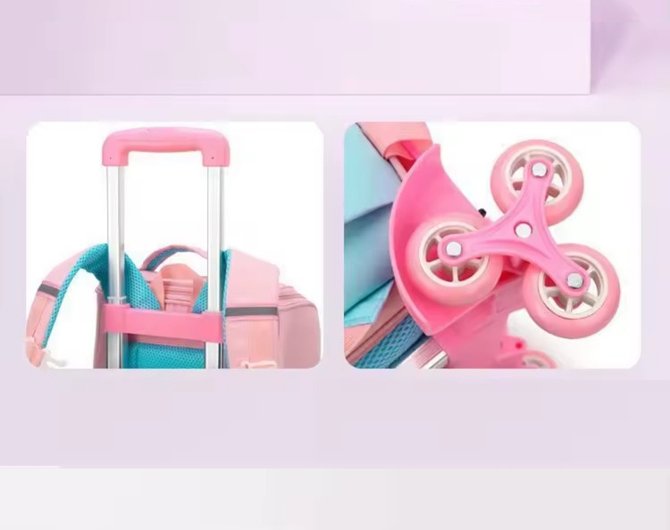 کوله پشتی چرخدار دخترانه و پسرانه طرح اسب تکشاخ/دایناسور و دایناسور