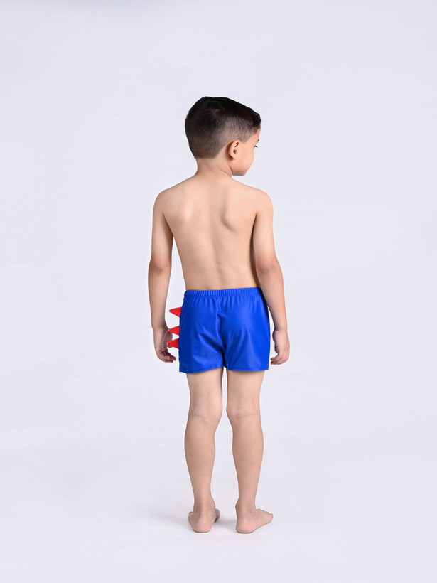 مایو استخری شنا پسرانه دو تکه شرت و کلاه طرح دایناسور وارداتی