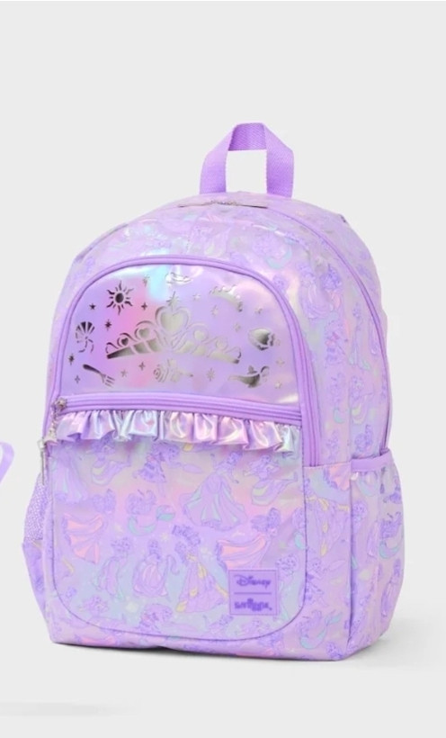 کیف کوله پشتی اسمیگل دخترانه مدل پرنسس دیزنی برند یاسی براق smiggle طرح تاج