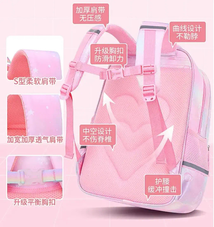 کیف کوله پشتی دخترانه طرح دختر و گل برند هونکا