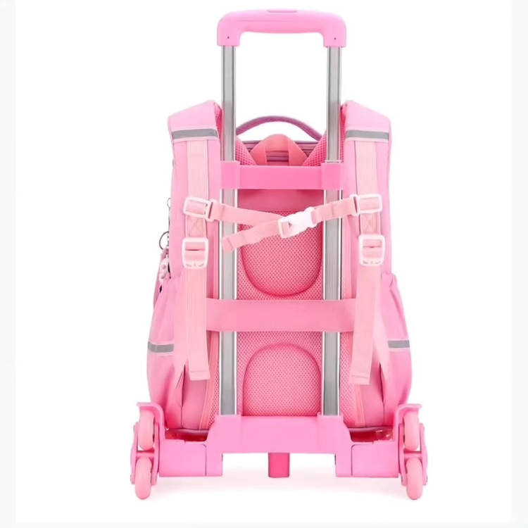 کیف کوله پشتی چرخدار طرح پونی تکشاخ اسب کتابخوان دخترانه