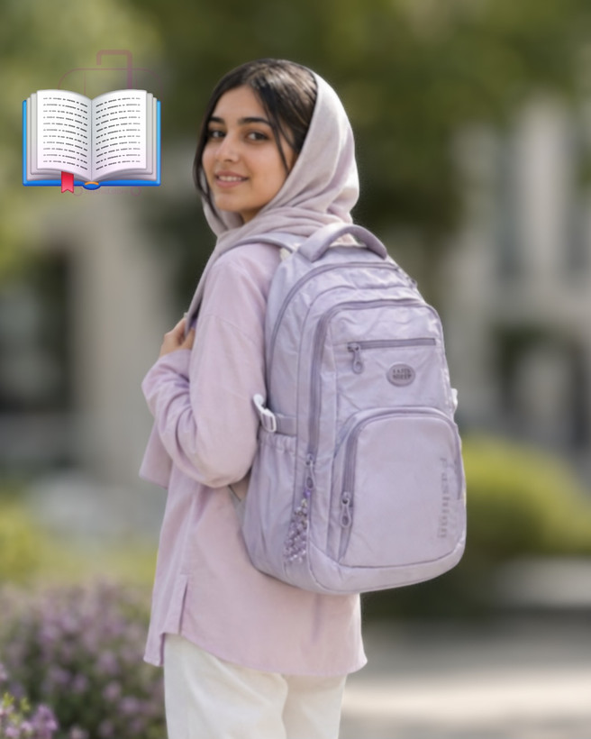 کوله پشتی ساده مناسب مدرسه دانشگاه دخترانه پسرانه برند لاتین شیپ